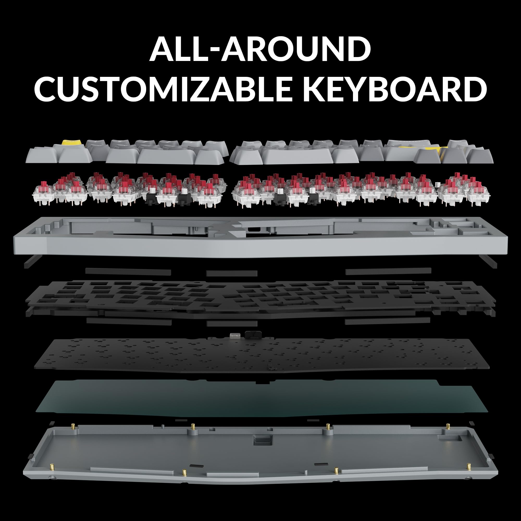 Amazon.co.jp: Keychron Q8 スワップ可能 RGB バックライト レッド