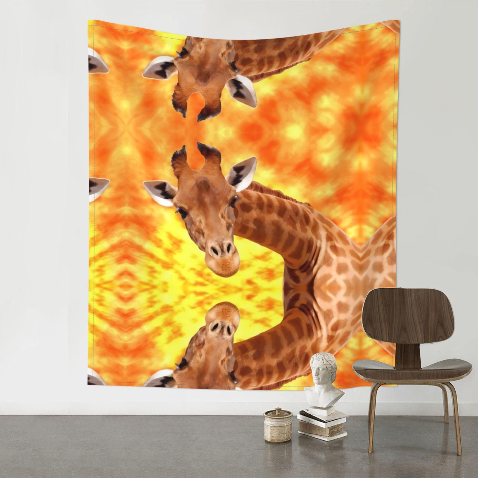 YYHWHJDE Giraffe Prints 60x51in Wall Tapestry – High-Grade Polyester Throw for Dorm, Beach & Home Decor