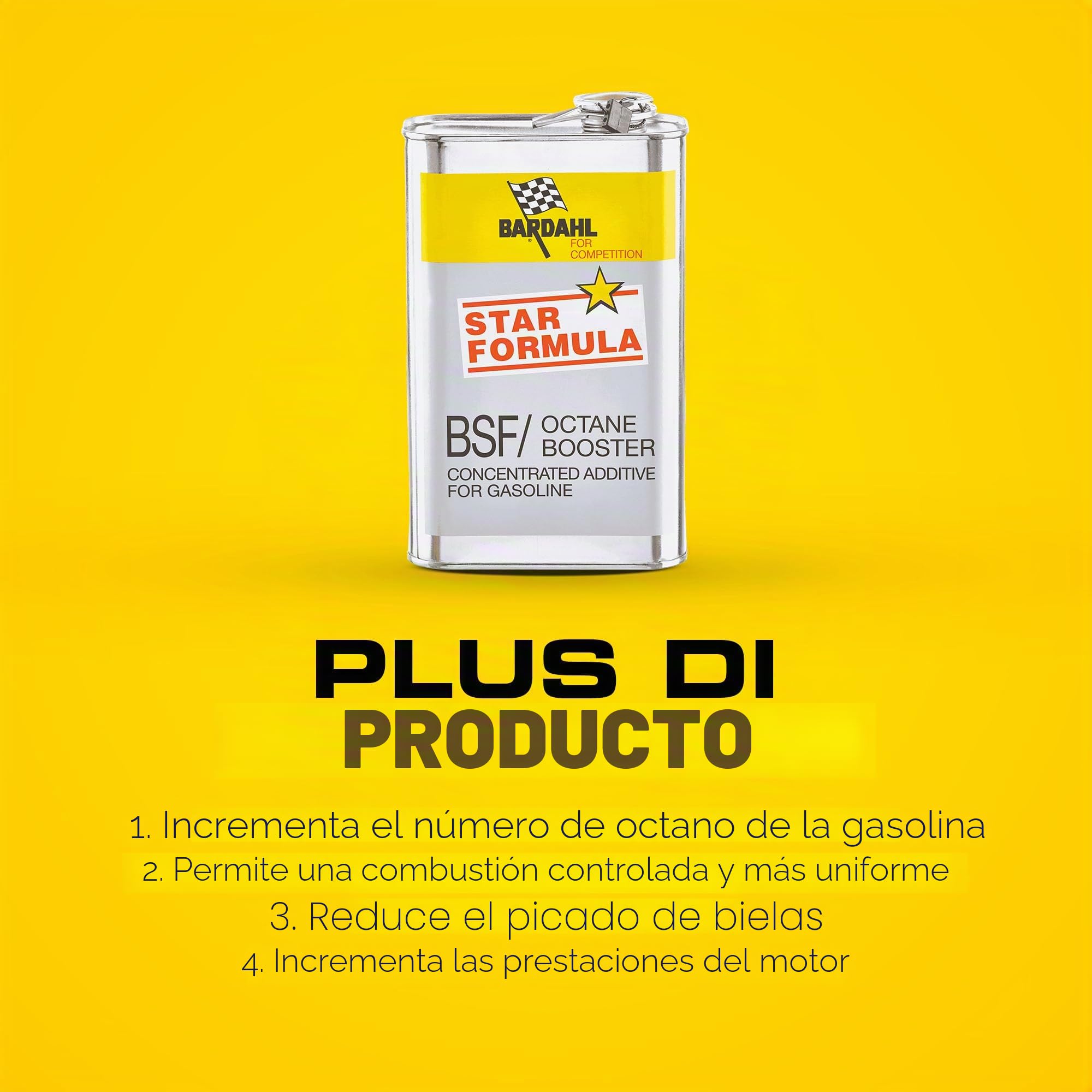 Bardahl 100193 Star Formula BSF Octane Booster Cartón de 1 L