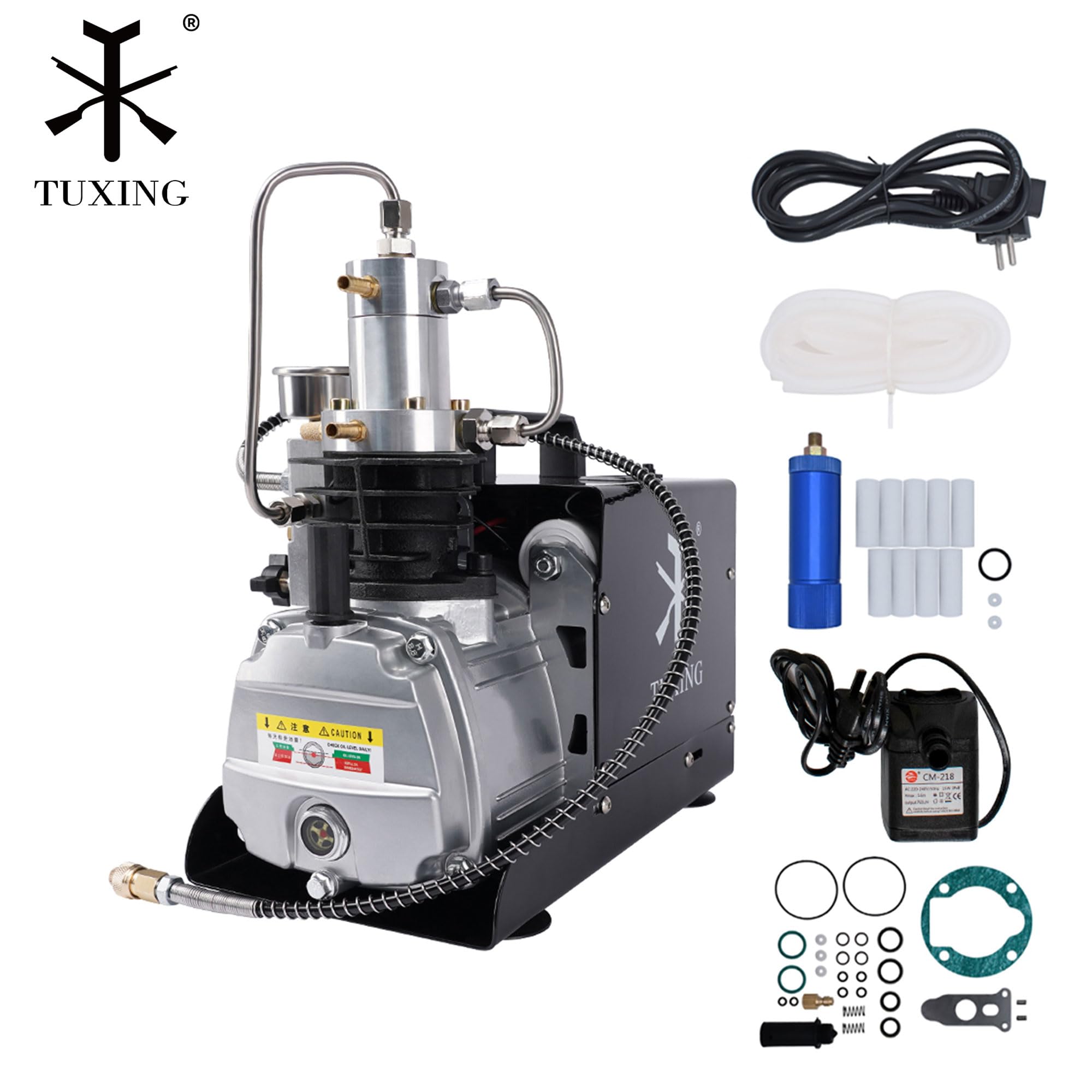 TUXING Compresor de Aire de Alta Presión 1800W Bomba Eléctrica de Alta Presión 30MPa 4500PSI Bomba de Compresor de Aire PCP Air Compressor Pump