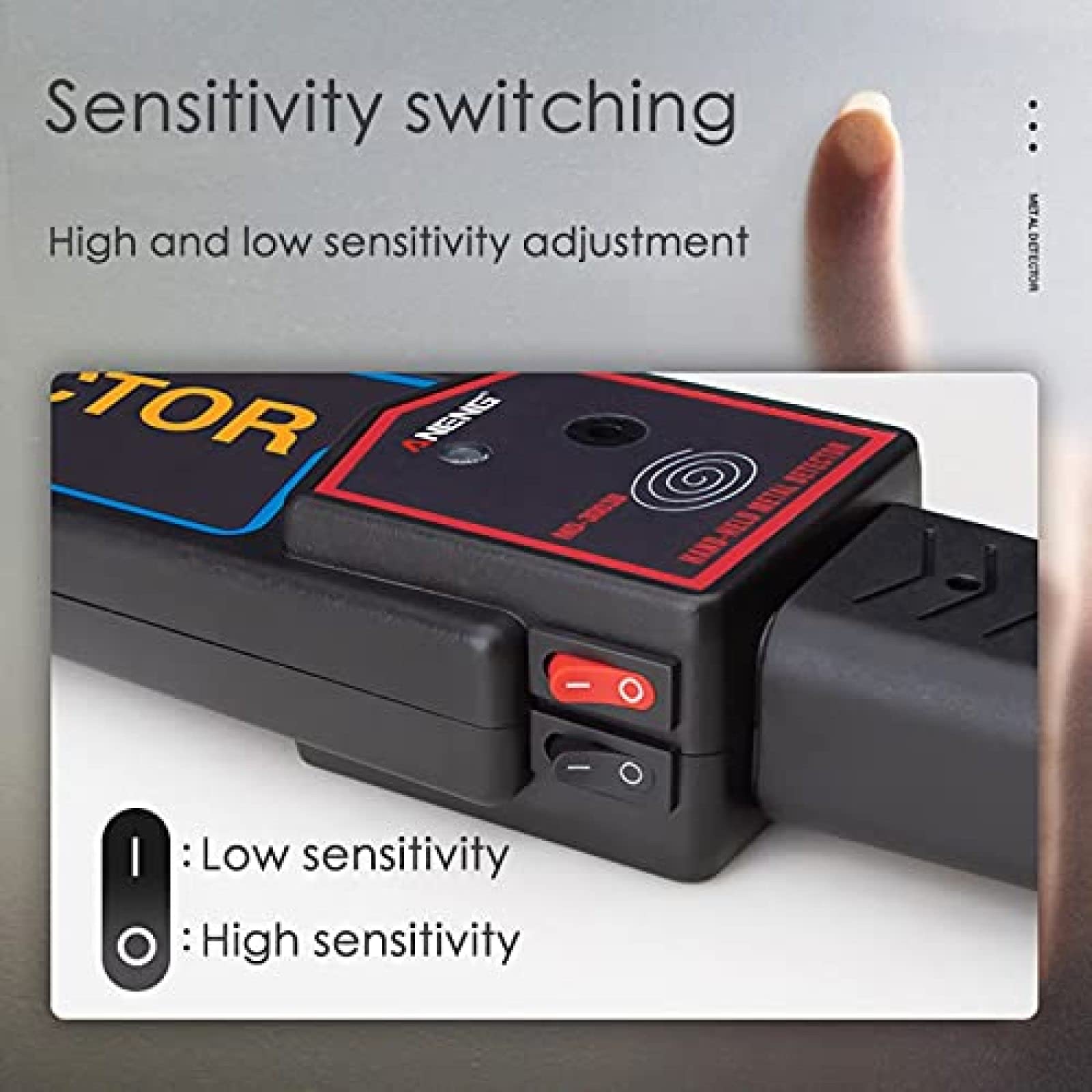 Detector de Metales de Alta sensibilidad Súper escáneres Herramientas de sonda electrónicas portátiles de Seguridad para detectores de Metales para escuelas/oficinas,B, iteración