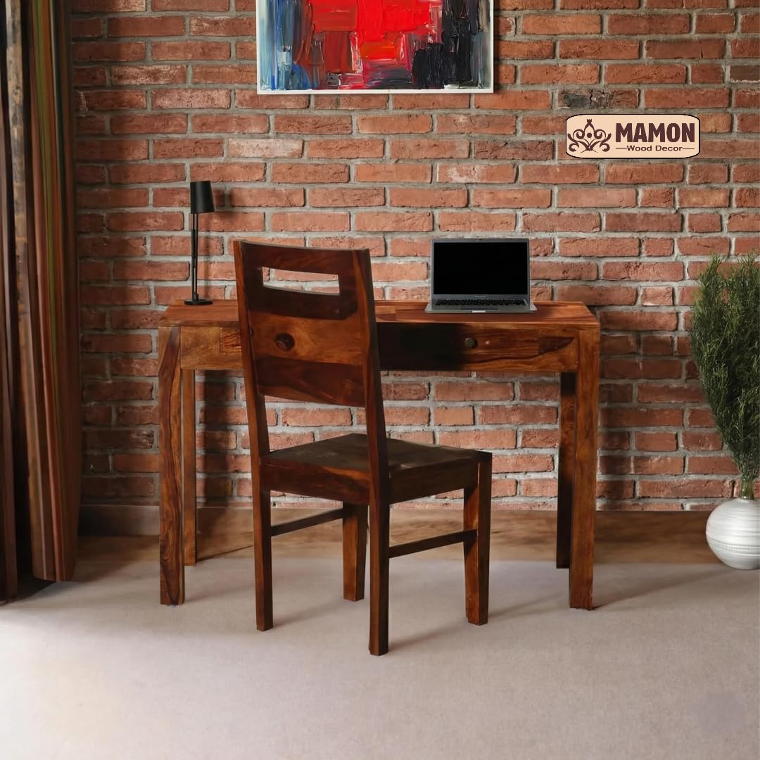 Solid Sheesham Wood Study Table for Students, Adults & Professionals | Wooden Scholar Study & Office Desk for Home & Office | Multi-Purpose Workstation-image-11