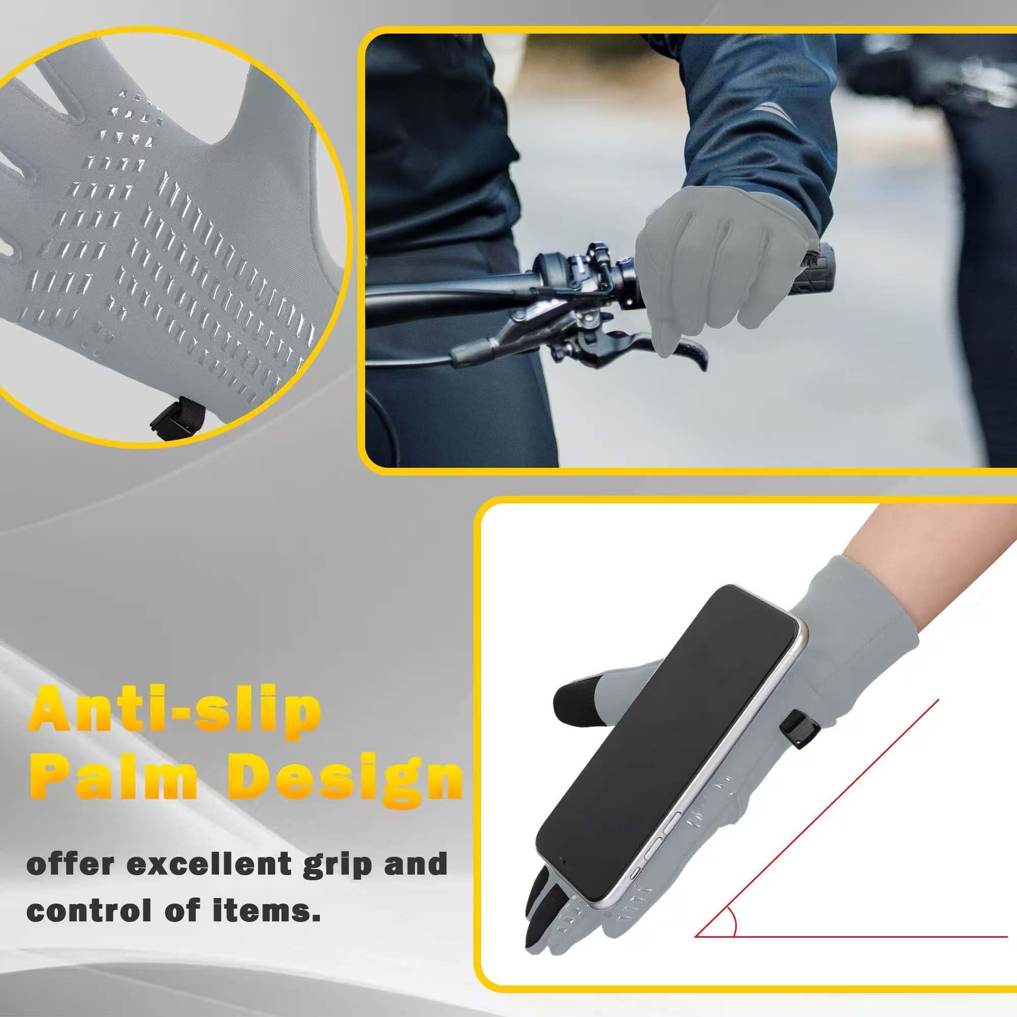 BLUEVER Guanti da Corsa, Guanti Invernali Antivento Touchscreen Guanti Sportivi Caldi Antiscivolo Idrorepellenti per Uomo Donna, Idea per Corsa, Ciclismo, Arrampicata, Escursionismo