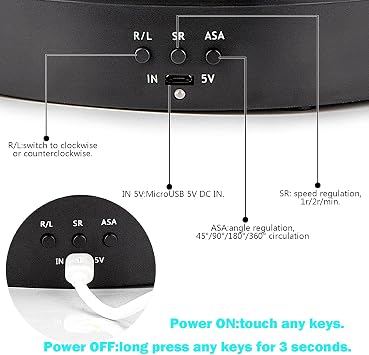 Leadleds Motorized Rotating Display Stand Turn Table, 7.7