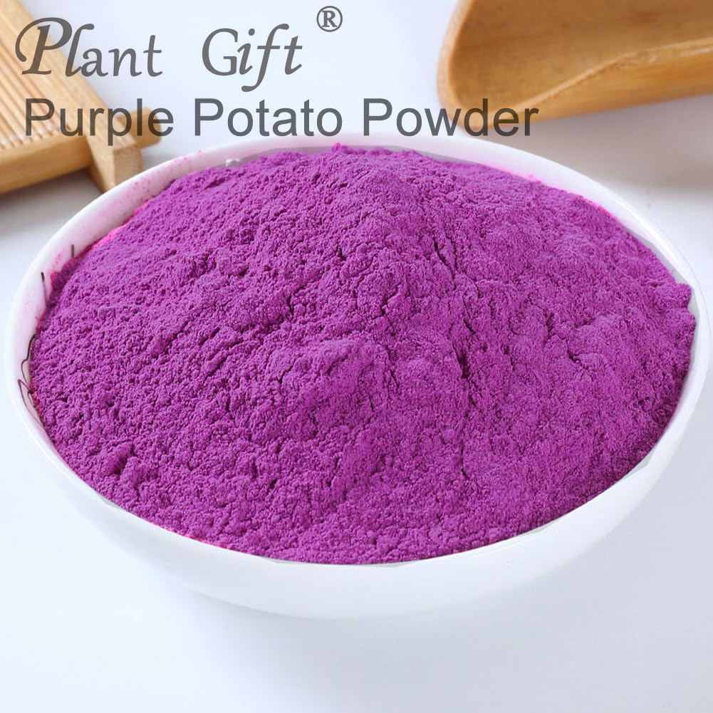 100% Natural Pure Purple Potato Powder 100g/3.52oz 紫薯粉 polvo de batata púrpura, polvo de pigmento comestible púrpura, muy adecuado para panadería, jugo, batido y bebidas.