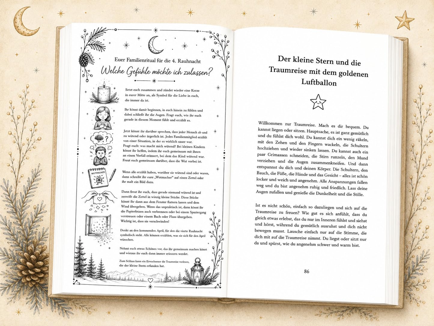 Das Rauhnächte Buch für Kinder und Familien: Gemeinsam Rituale entdecken, Wünsche erfüllen & zur Ruhe kommen – die Zauberzeit im Winter mit Wunschzettel zum Ausdrucken