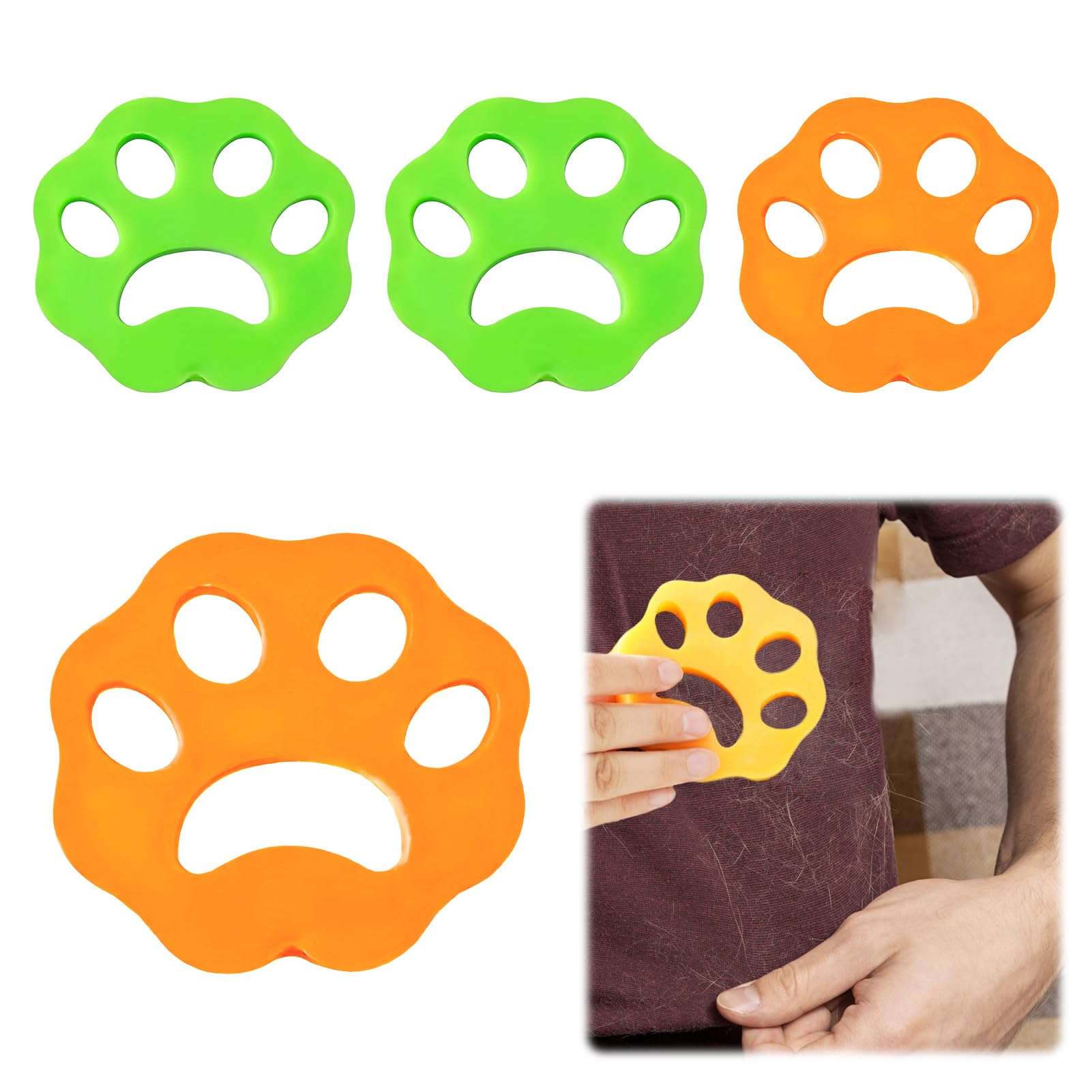 Vidacharmy 4 PCS Atrapa Pelos Lavadora, Removedor Reutilizable para Quitar Lavadora de Pelos, Lavandería Mascota Removedor, Bolas Atrapa Pelos para Lavadora, Bolas Lavadora Atrapa Pelos Mascota