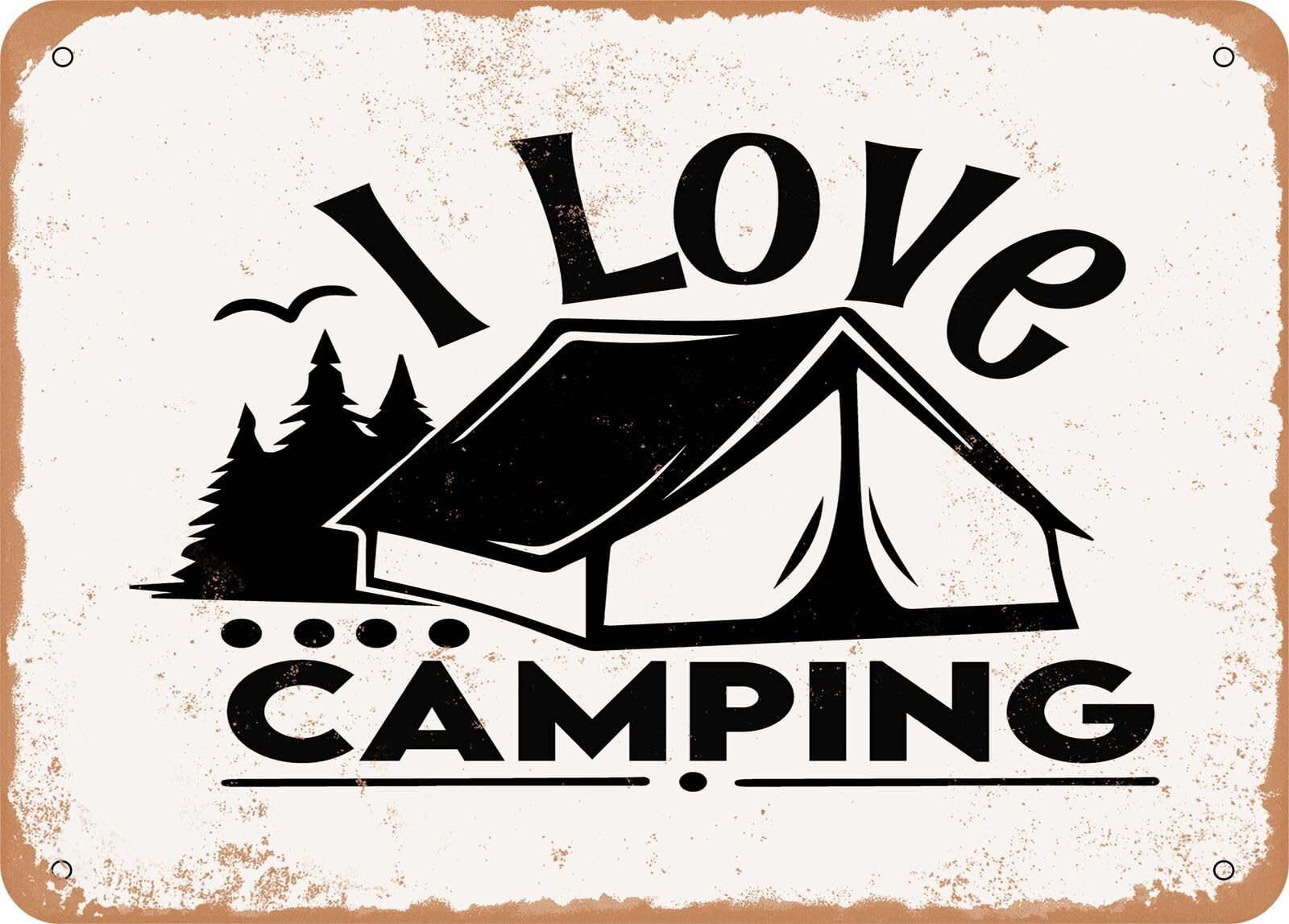 Metal Sign - I Love Camping - 2 - Vintage Look Sign home decor