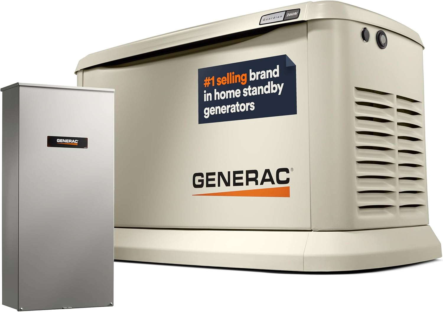 Generac Guardian 26kW Home Standby Generator with 200 Amp Transfer Switch