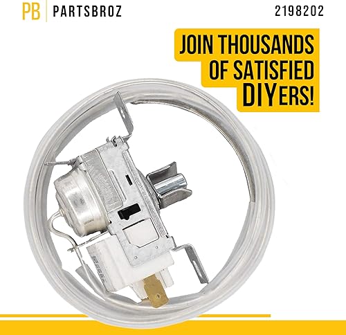 Miniatura 5 de PartsBroz WP2198202 2198202 Control de termostato – Compatible con refrigerador Whirlpool Kenmore Roper Estate – Reemplaza PS11739232 1110552