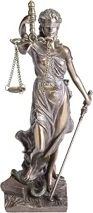 Unicorn Studio Lady Justice Statue - Cold Cast Resin with Bronze Finish
