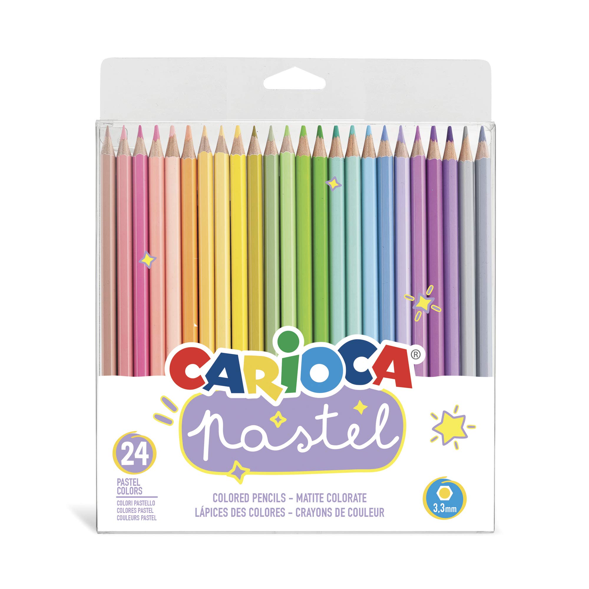 Crayons de Couleur Multicolores Carioca - Lot de 24 Unités
