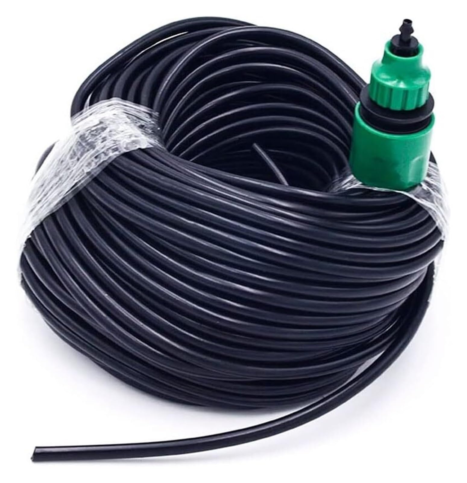 BPABDEITR Micro Drip Irrigation Tubing 4/7mm PVC Garden Hose with Connector(20m 65.6ft)
