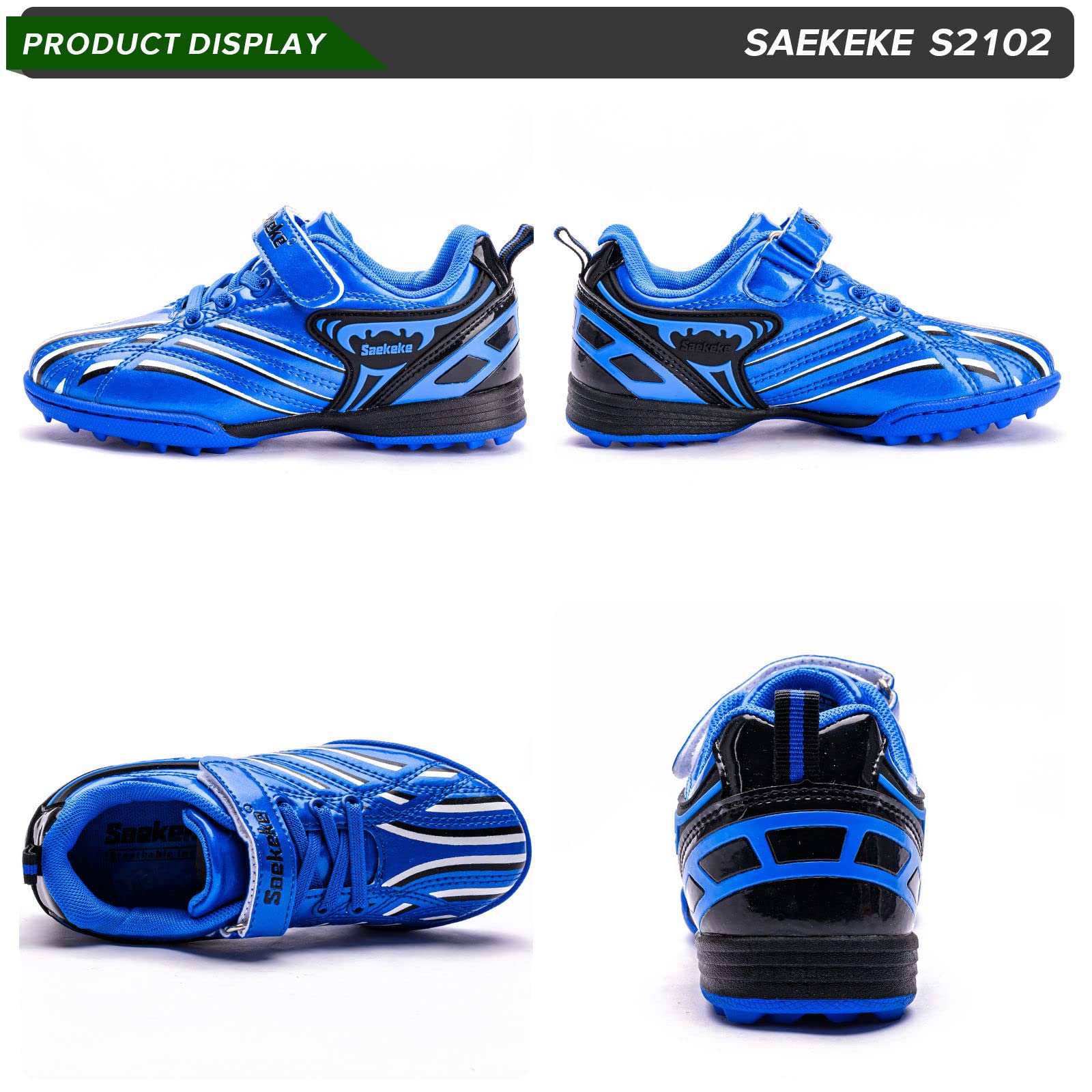 Chaussures de Football TF Garçons Filles pour Surface Synthétique, Chaussures de Course pour Jeune Enfant/Enfant Plus âgé