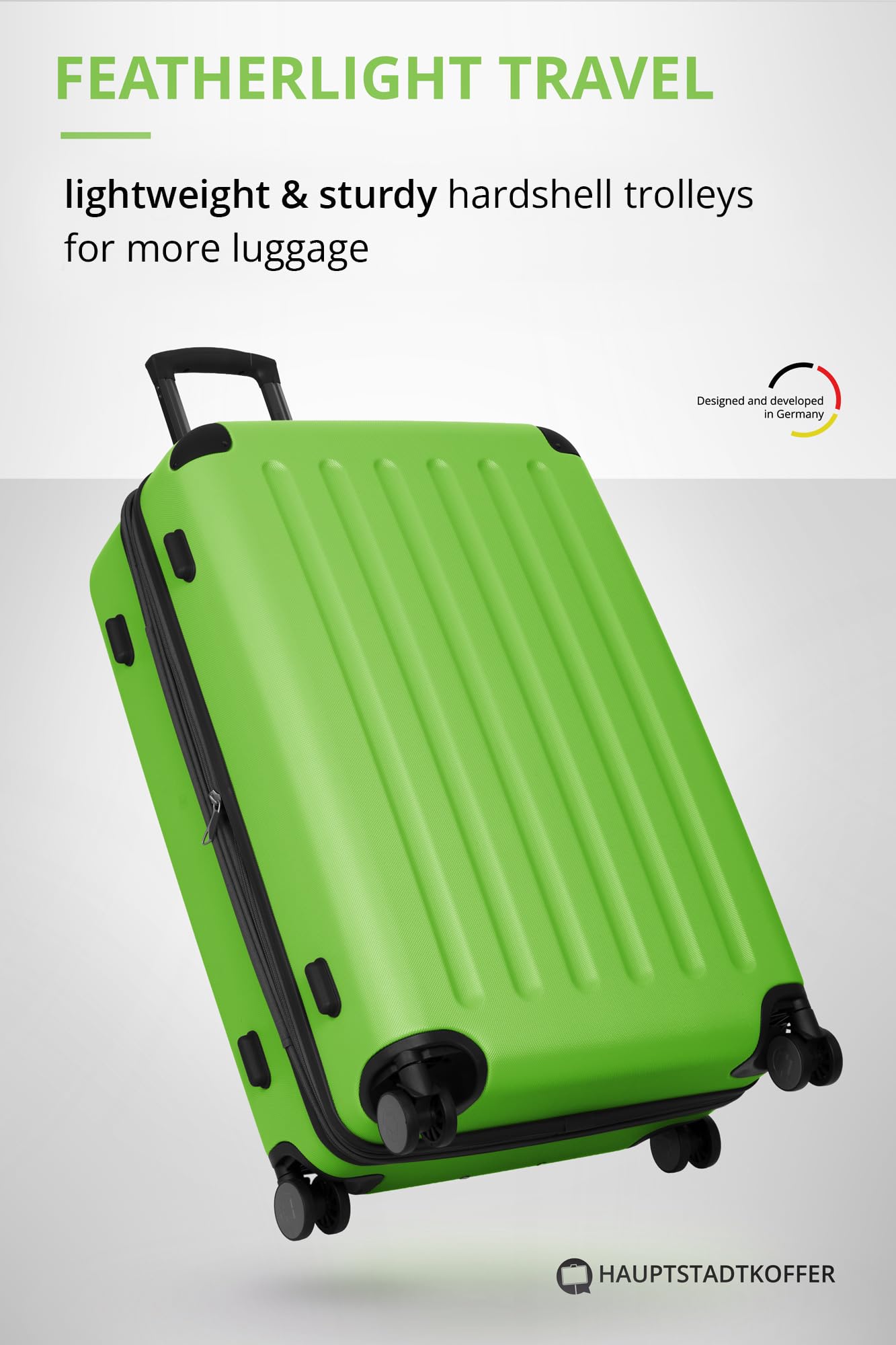 HAUPTSTADTKOFFER - Spree - Maleta rígida, Trolley expandible, Equipaje de Viaje, 4 Ruedas Dobles, TSA, 65 cm, 74 litros, Champán — view 81