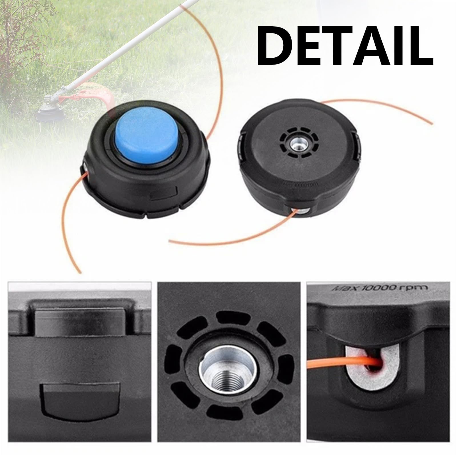 2 Pezzi T45x Testine Decespugliatore per Husqvarna Tap Advance T45x Testina Decespugliatore per Husqvarna Testina di Ricambio per Tosaerba Accessori per Utensili da Giardino T45 T45x