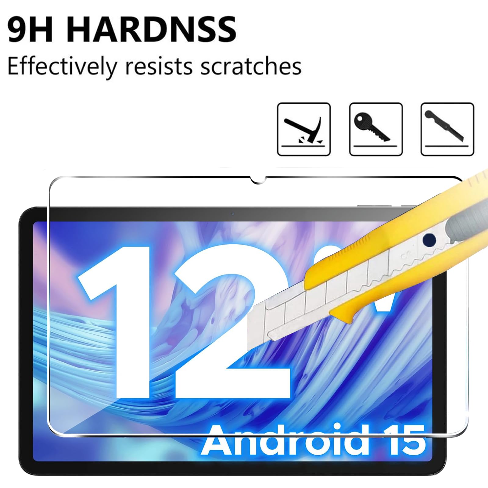 MEMELOKA Vetro Temperato per TECLAST T60/Doogee V Pad 5G 12 Pollici, 2 Pezzi Durezza 9H Antigraffio HD [Anti-Impronta][Senza Bolle][Facile da installare] Pellicola Protettiva