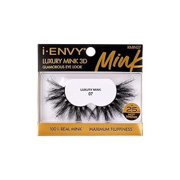 i-ENVY False Lashes Luxury Mink Collection Eyelashes 100% Real Mink Glamorous Eye Look Lashes Maximum Fluffiness 3D Multi-Curl Angle