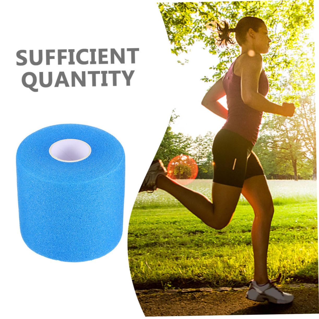 ibasenice Badminton Griff Wickeln Tennis Ausbildung Schutzfolien Gelenkschoner Muskelverband Sport Accessoires Tragbares Athletentape Gelenkschutzbandagen Schwamm Blue