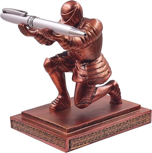 Vista 8 de Executive Knight - Soporte para bolígrafo con bolígrafo, accesorios de escritorio personalizados, decoración de oficina en casa, soporte