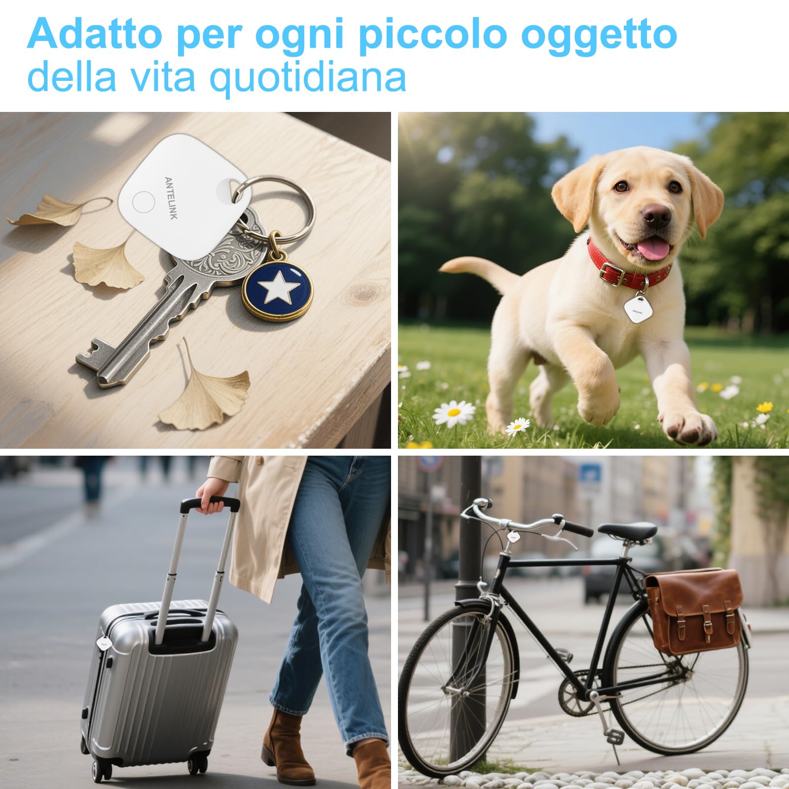 Smart Tracker Tag, Tracker GPS inteligente, compatible con iOS, App Tuya gratuita, para llaves, equipaje, maletas, batería reemplazable, 6 uds
