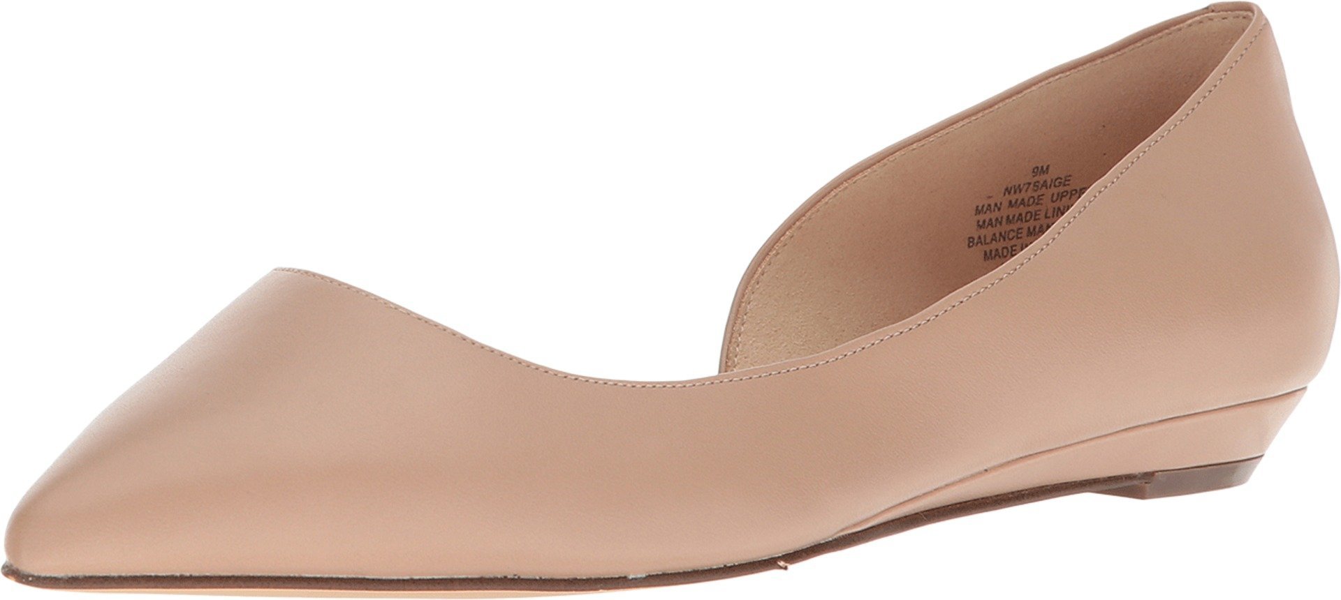 NINE WEST Women's Saige3 Ballet Flat, Light Natural Synthetic, 8 UK