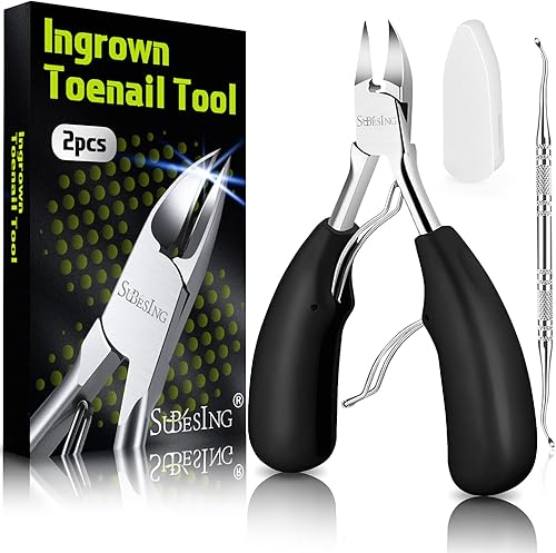 Cortaúñas encarnadas, cortaúñas para uñas encarnadas y uñas gruesas, cortaúñas resistentes para adultos mayores negro