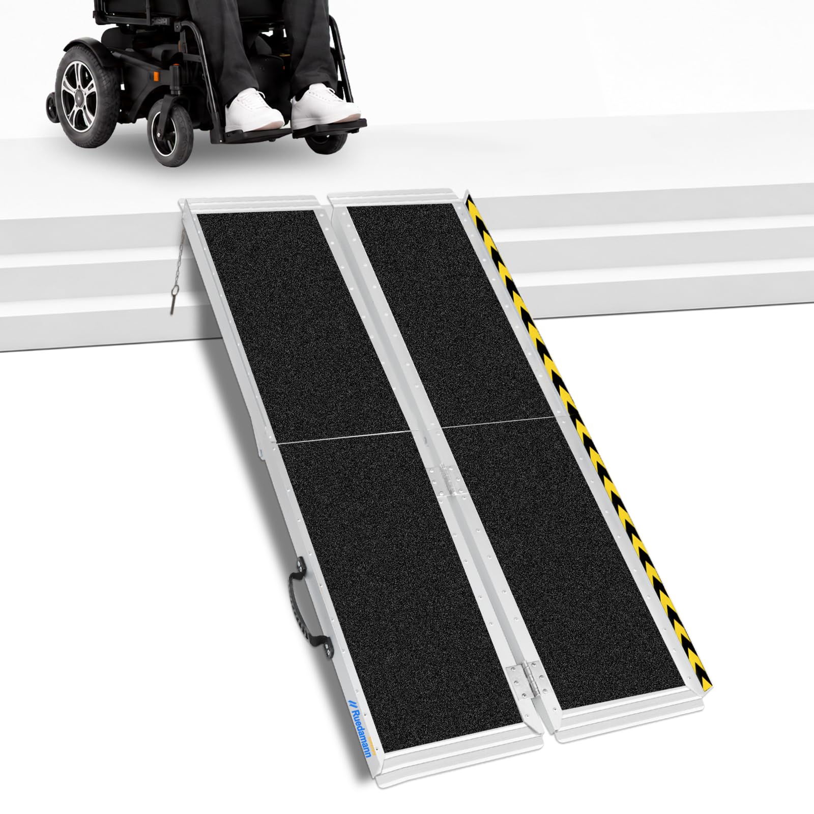 Ruedamann 6 FT Portable Wheelchair Ramp Quad Fold