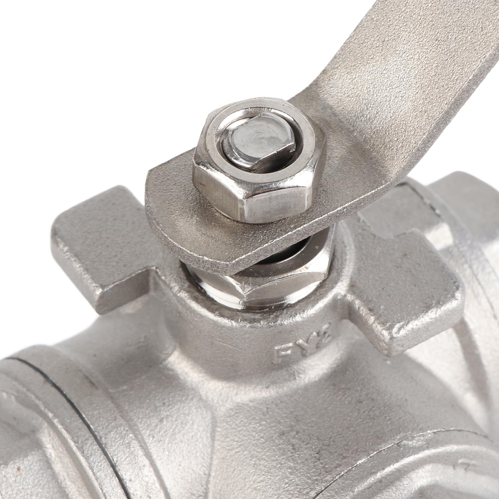 3 Vie Valvola a Sfera 304 Acciaio Inox DN15 1/2" Pieno 2 Pollici T Port Valvola Filettata Femmina con Impugnatura In Vinile per Acqua Olio Gas