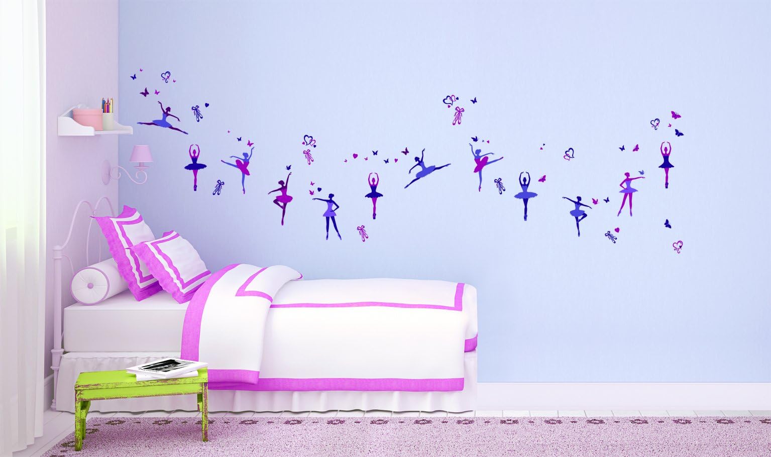 Wall Deco Stickers Home/Room Art Decals Ballerinas