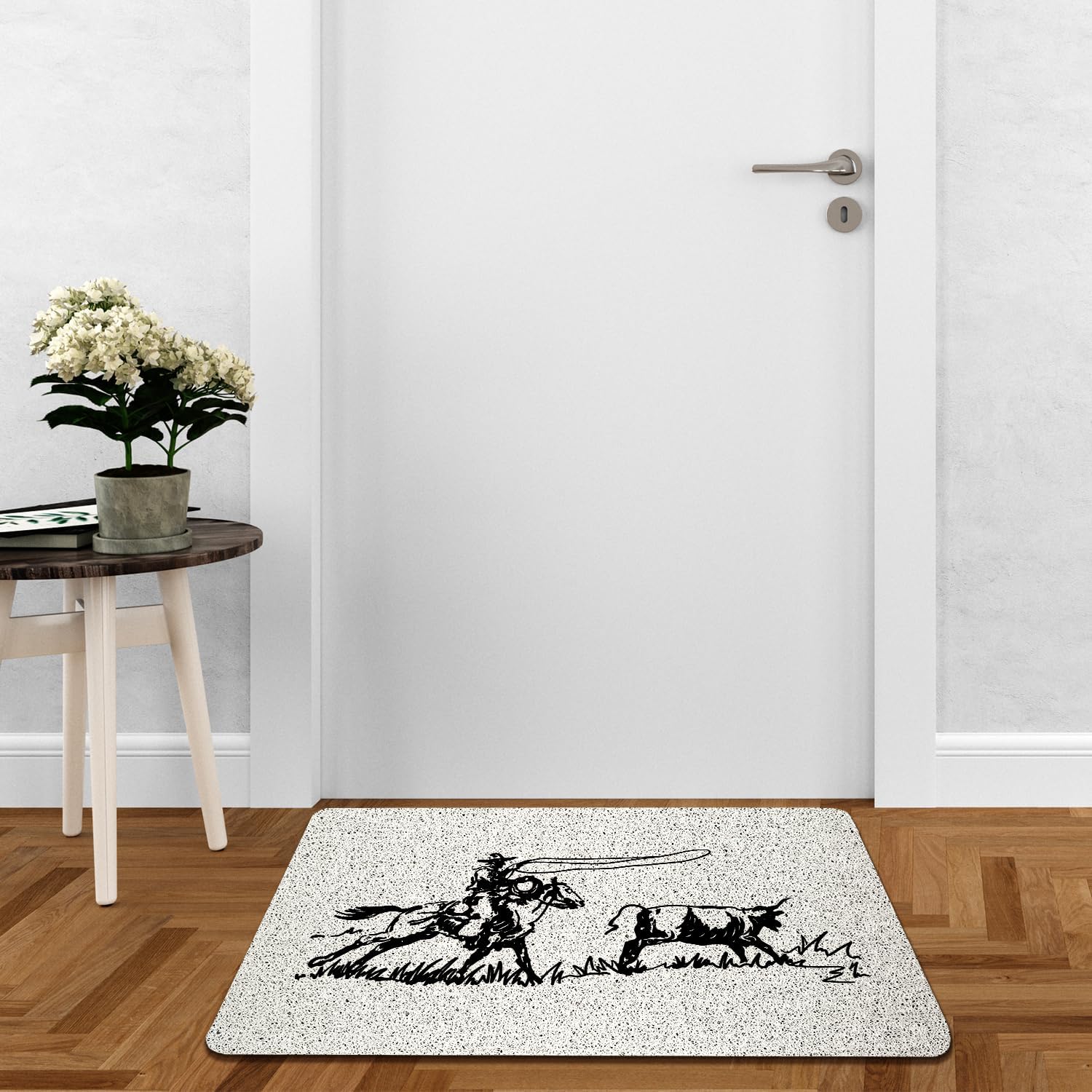 Western Door Mat,Cowboy Retro Front Door Mat Indoor Outdoor Entrance,Western Cowboy Decor,17"X30" （Nylon） Doormat…