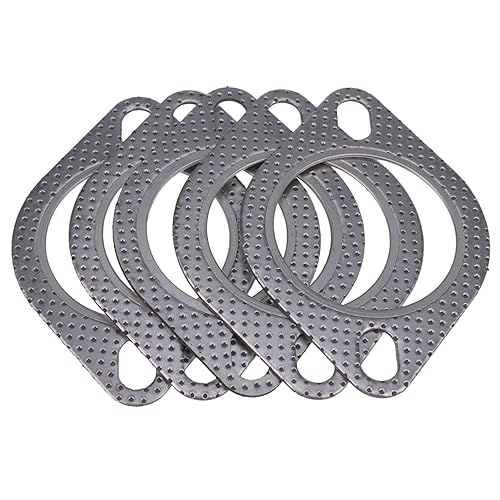 IEQFUE 5 juntas de brida compatibles con turbocolectorcabezal hacia abajodescenso brida de tubería de descarga 2 pernos 2.5 pulgadas 2.441 in
