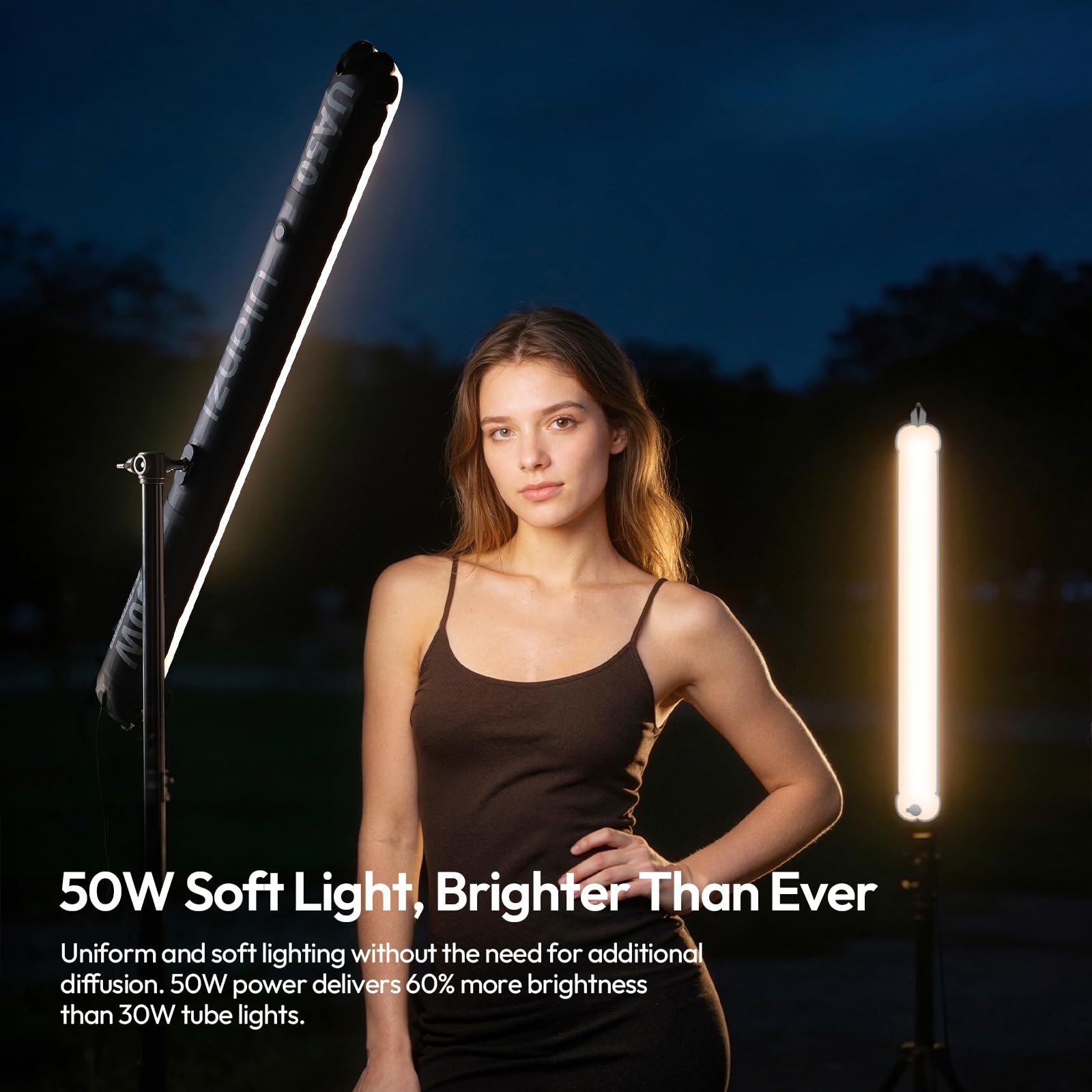 Amazon | Ulanzi UA50 50W インフレータブルLEDエアピラーライト 2700K 