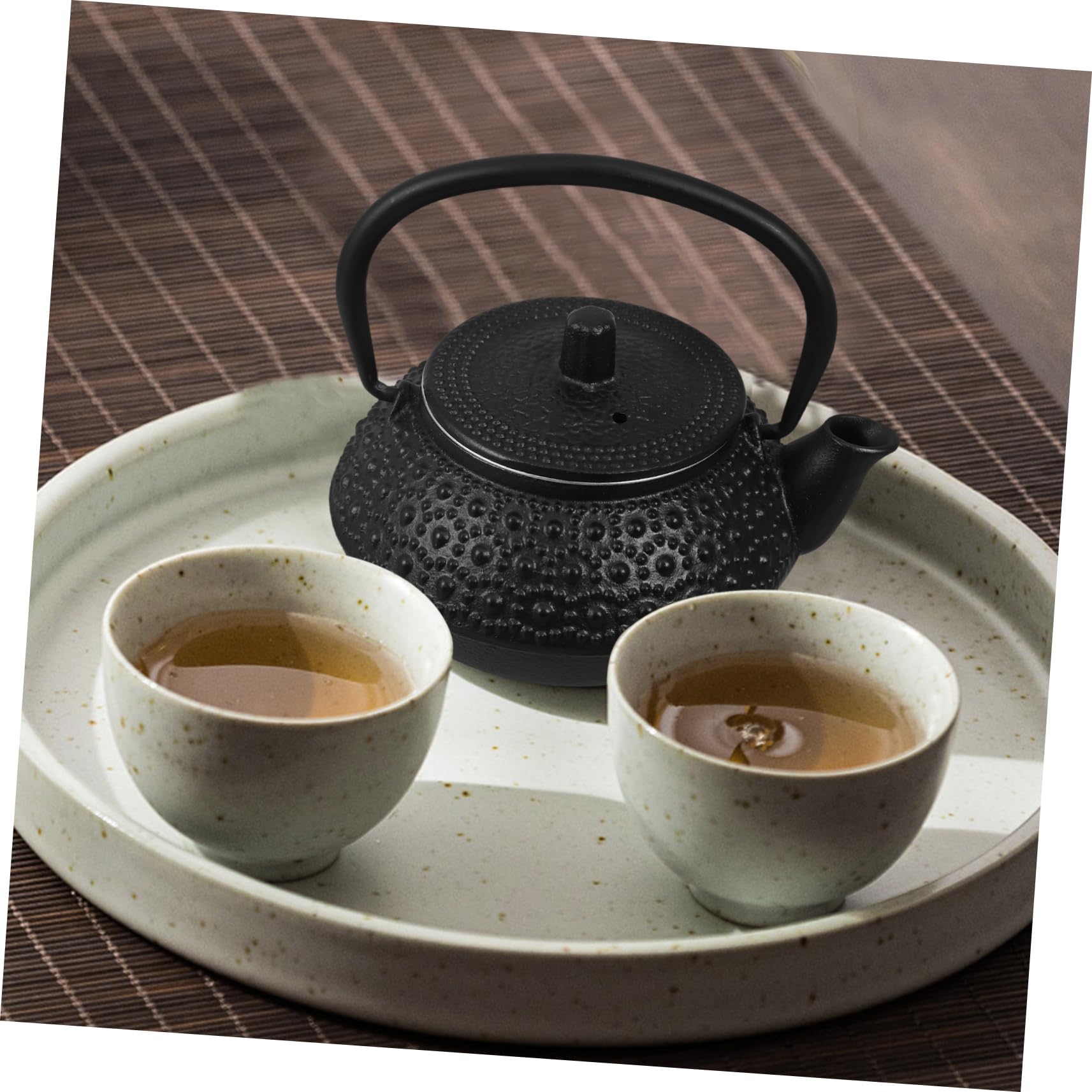 Bouilloire en Fer 0,3l avec Infuseur pour Thé en Vrac, Solide et Stable, Style Simple et Élégant, pour Infusion à Domicile