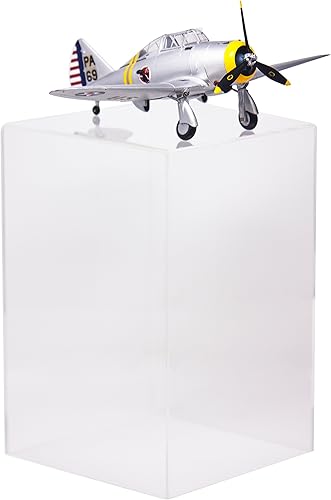 Vista 547 de Better Display Cases Versátil vitrina de acrílico transparente - Caja rectangular grande con base blanca 18" x 12" x 3" (BK09)