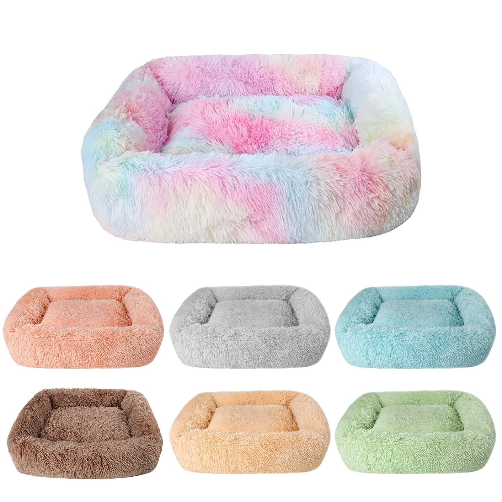 YWSTYllelty Futterhaus Aus Kunststoff Rechteckiges Plsch-Haustierbett,  beruhigendes Bett fr Hunde, Katzen, Zwinger, Kuschelkiste, Kissen,  waschbar Kamera Fr Futterautomat (E, One Size): Amazon.de: Haustier