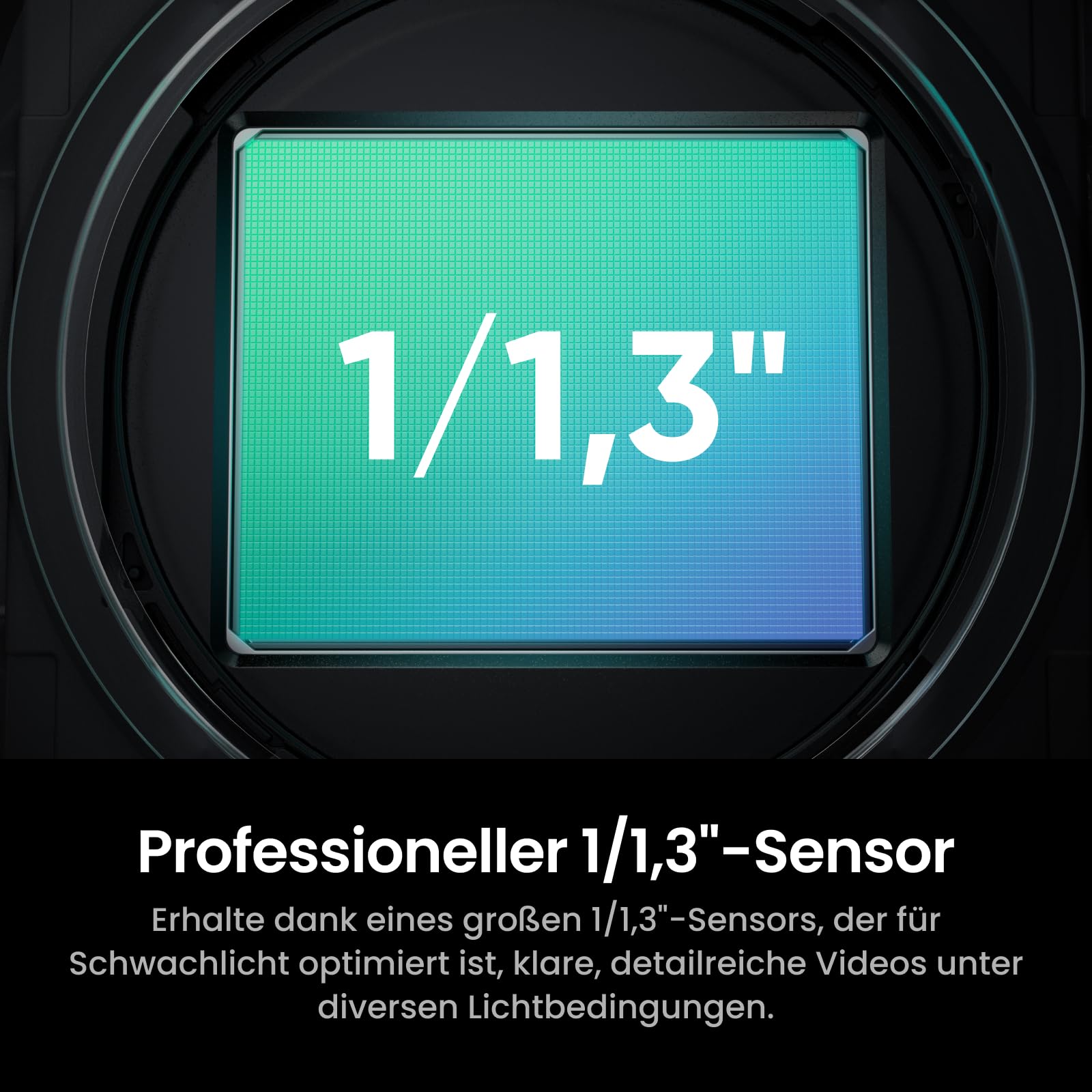 Insta360 Link 2C Pro – 4K PTZ-Webcam für PC/Mac, 1/1,3"-Sensor, Schwachlicht, Auto-Framing, HDR, rauschunterdrückende Richtmikrofone, unterstützt Stream Deck, Zoom, Teams, Twitch für Streaming/Meeting