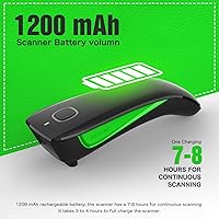 Vista 7 de NETUM Mini escáner de código de barras Bluetooth 1D, 3 en 1, portátil, automático, USB, inalámbrico, código de barras, escaneo de pantalla