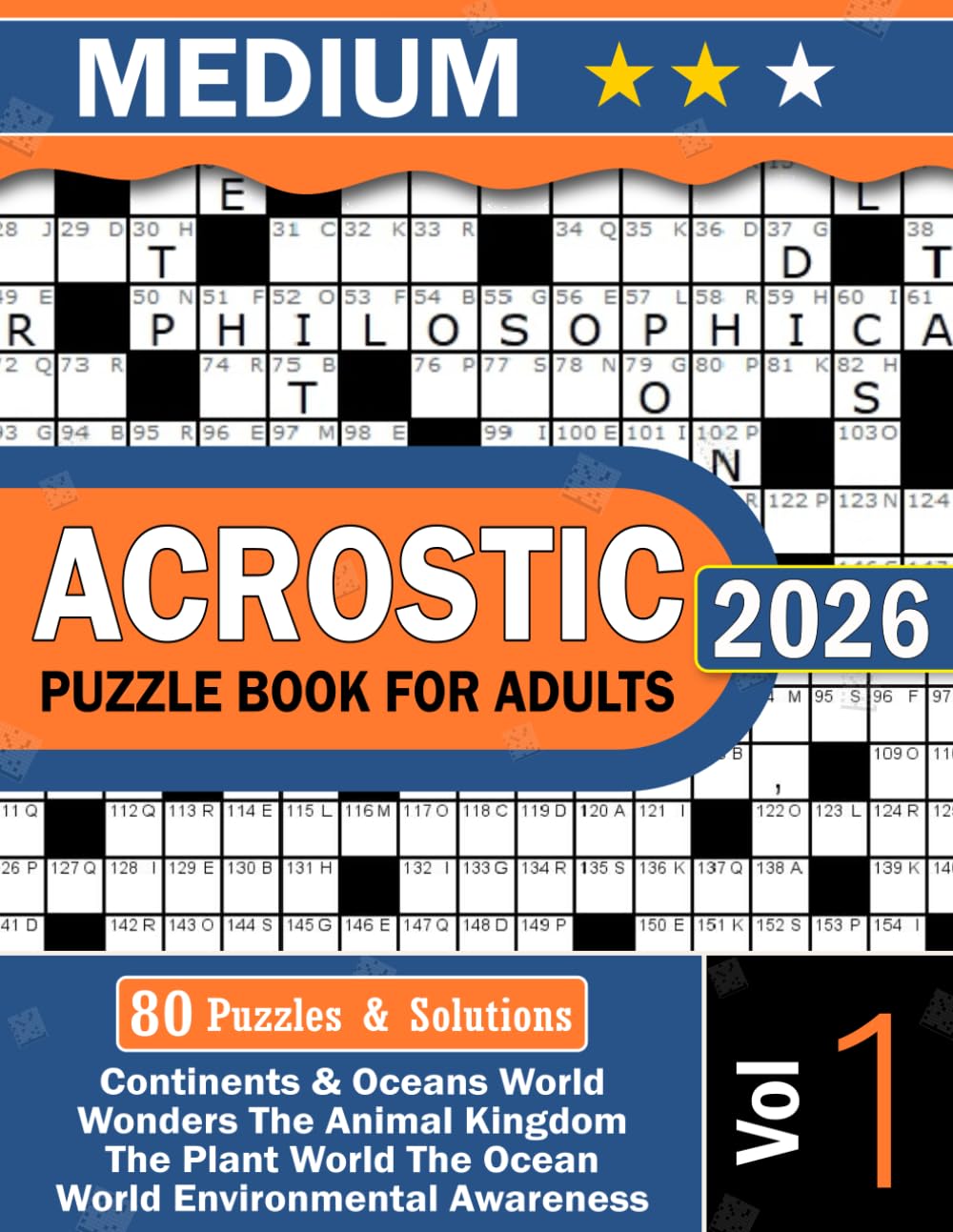 History Fun Educational Acrostic Puzzles Vol-01: A Relaxing and Educational Acrostic Puzzle Journey Through Earth’s Landscapes, Wildlife, and Oceans for Adults and Seniors