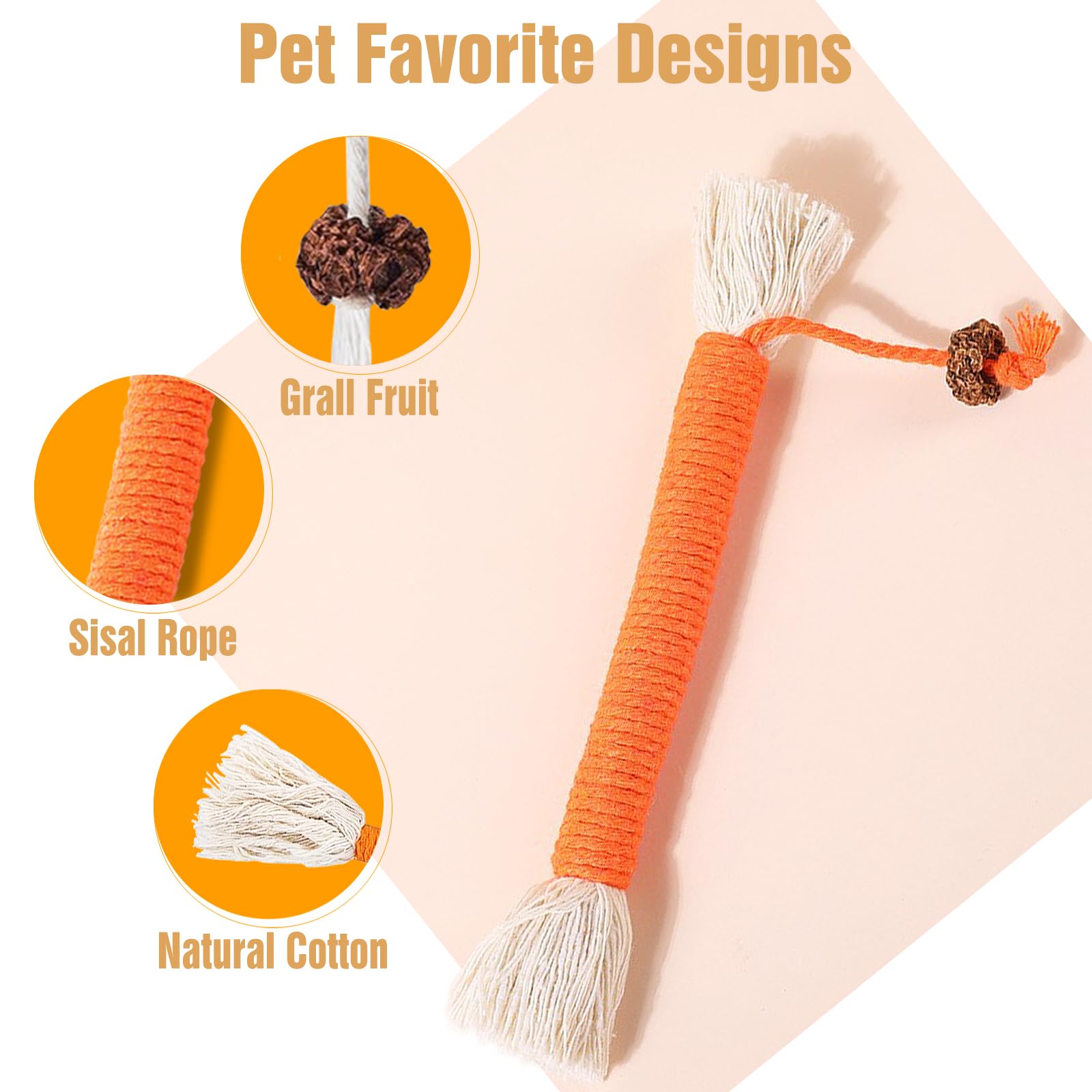 TKWINKT 5 PCS Cat Chew Toy, 5.9in Catnip Toys for Cats, Teeth Cleaning Cat Toys for Indoor Kittens