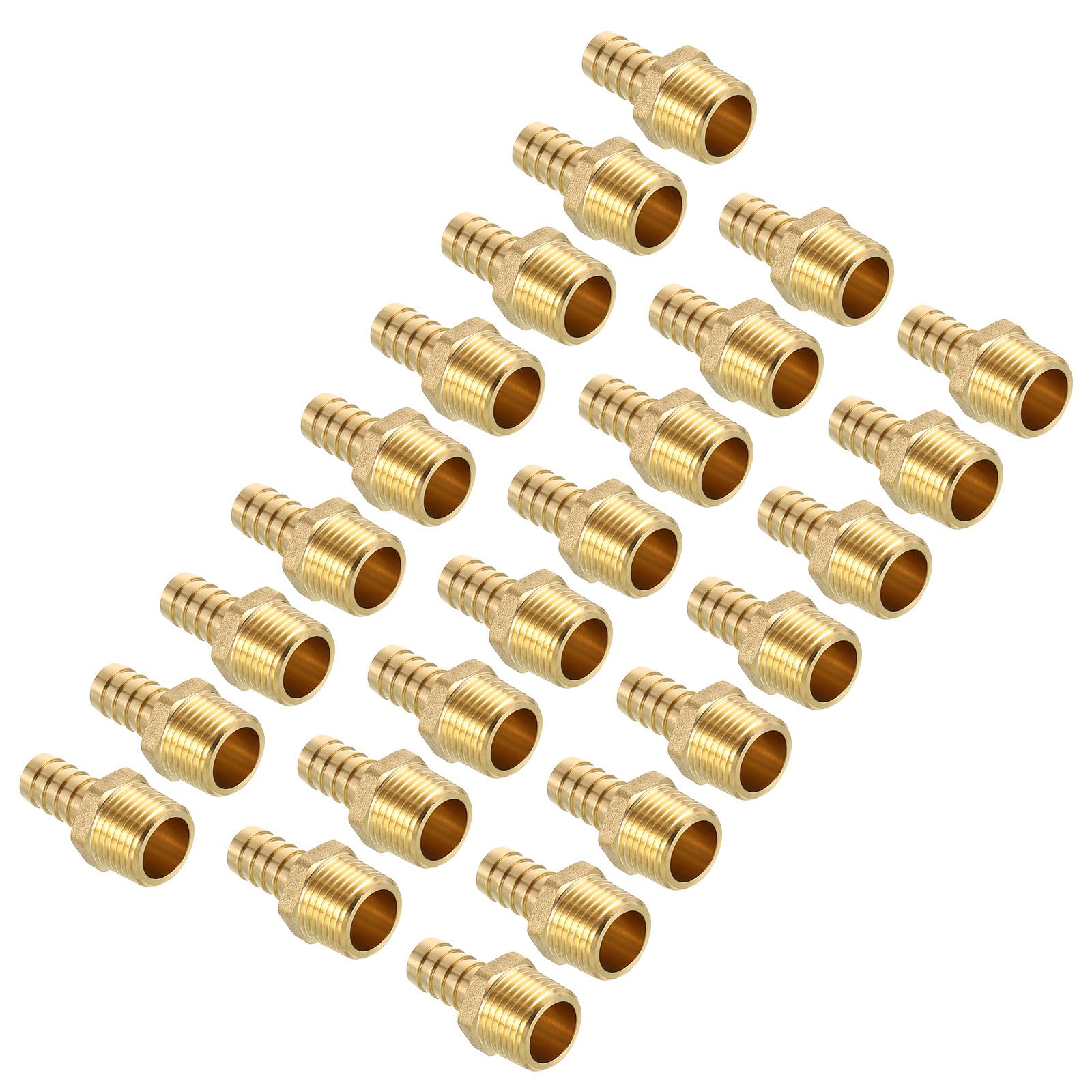 Racor latón manguera 1/2 a macho 1/2 NPT, pack 25 piezas para eliminar fugas de agua