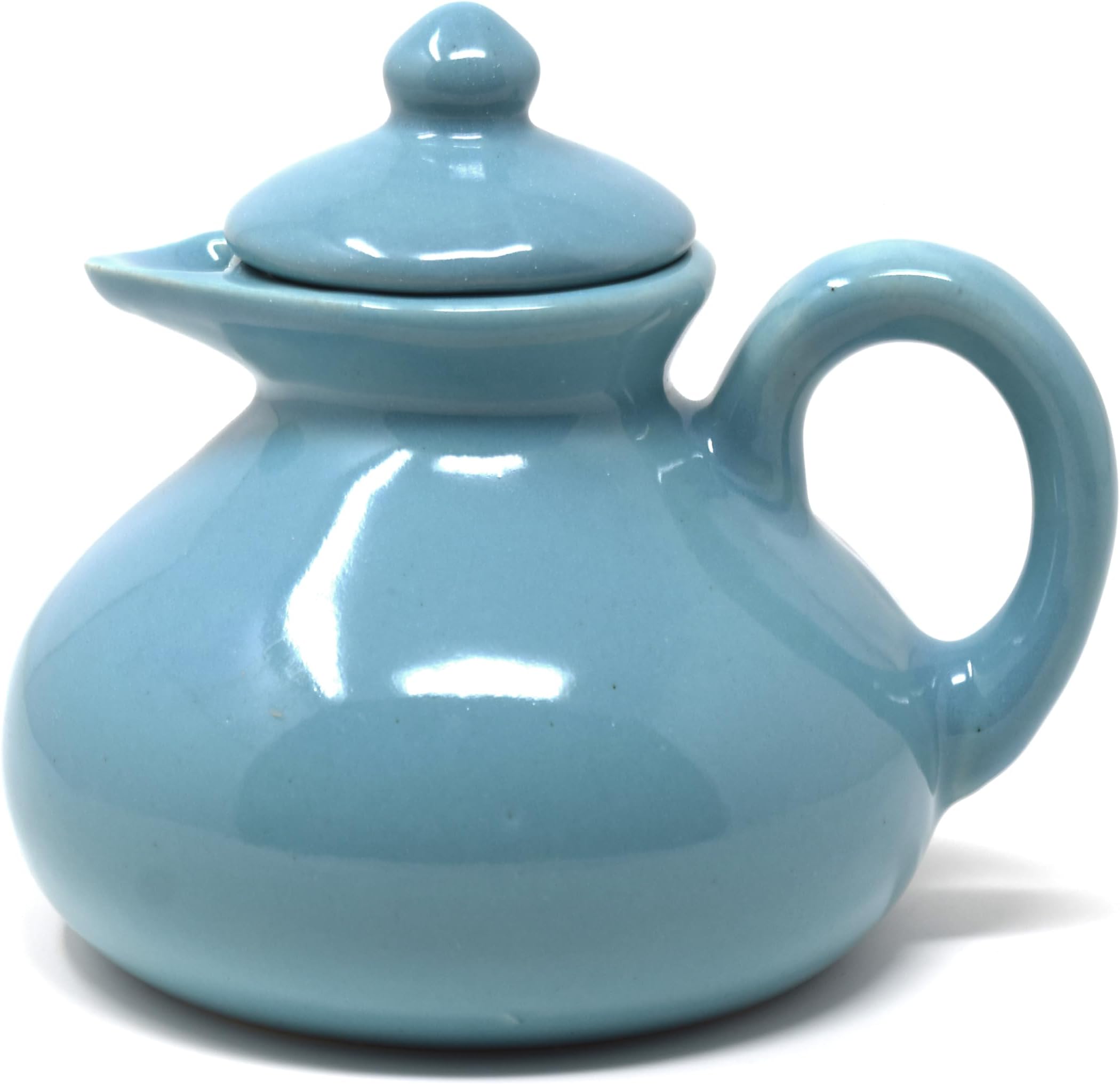 The Himalayan Goods Company Stoneware Ceramic Milk Oil Jug Pourer Dispenser Round, 350ml (Sea Green)