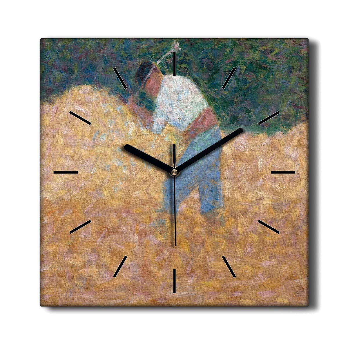 Décoration Toile Le Salon avec l'Horloge Coloray Seurat 30x30