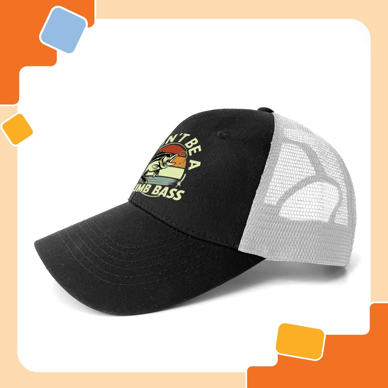 NewEleven Trucker Cap Gift for Men, Dad, Husband, Fisherman – Funny Fishing Hat, Trucker Hat Boyfriend Valentines Day Gift for Him, Father, Guys Who Love Fishing - Image 2