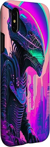 Miniatura 9 de iPhone 14 Pro Max Cool Retro Alien Sunset Tropical Trippy Vaporwave Sky Art Case