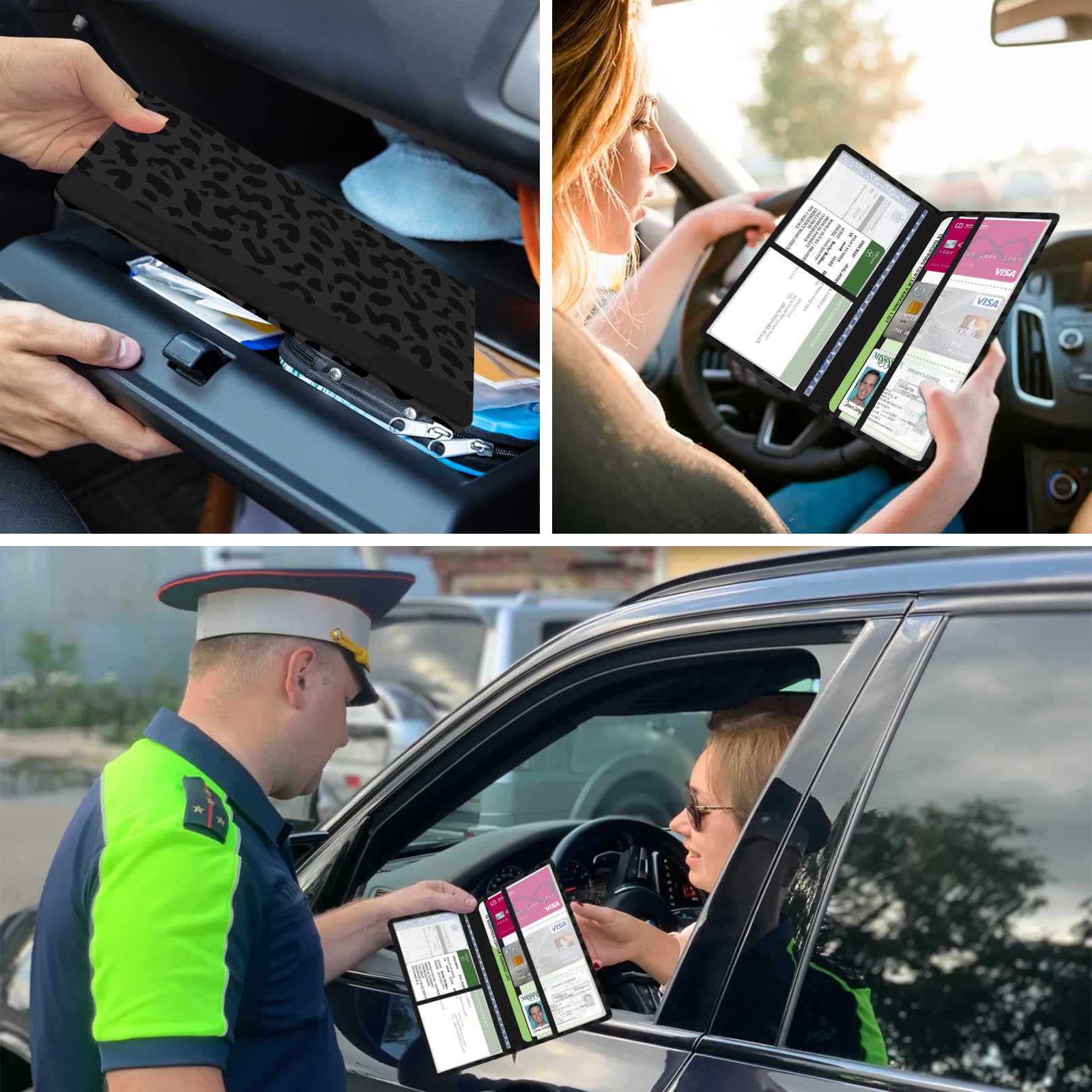 Car Registration and Insurance Holder with Magnetic Closure for License Cards and Documents All Vehicle Needs and Car — view 7