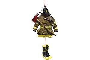 Kurt Adler 4.5-Inch Firefighter Uniform Christmas Ornament