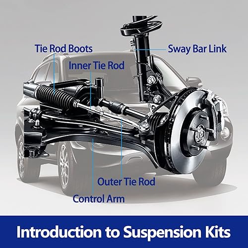 Miniatura 6 de Kit de suspensión de 6 piezas de brazos de control con rótulas, barras de acoplamiento externas, barra estabilizadora, repuesto para Hyundai Tucson