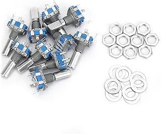 EC11 Rotary Encoder, Optical Encoder, 10pcs EC11 5 Pin Rotary Encoder Coding Switch Digital Potentiometer with Switch