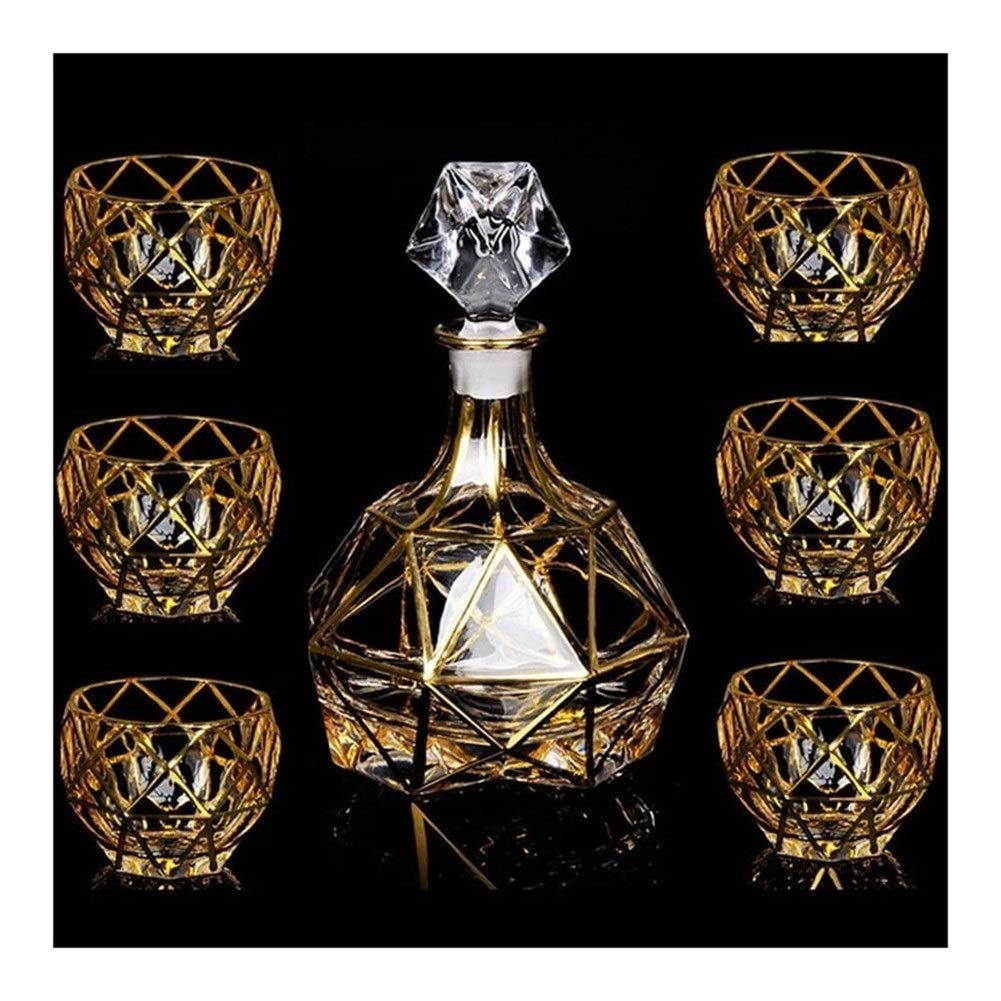Juegos de decantadores de Whisky para Hombres, 7 Piezas, Vasos, decantadores de Whisky, Vasos, decantadores, Juegos de Vasos de Whisky, Jarra, decantador, Idea de Regalo de Alcohol